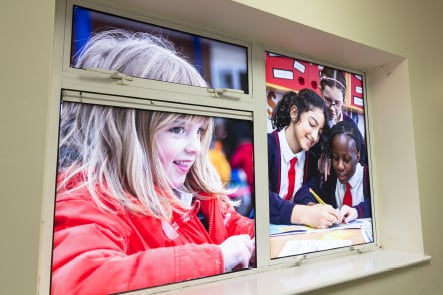 Primary School pupil photography for window vinyl Wall Art