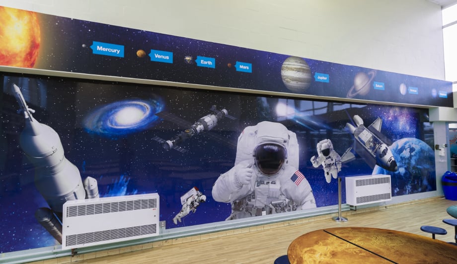 St Luke's Space cafe solar system themed school Wall Art