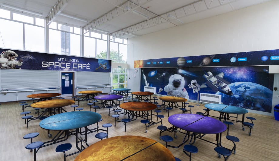 St Lukes Solar system space themed cafe School Wall Art