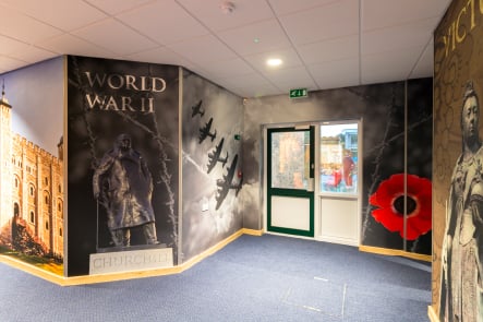 Lee Chapel School large format history themed corridor wall art