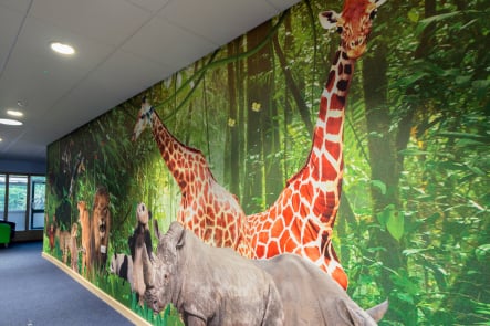 Lee Chapel Schools bespoke immersive themed corridor wall art