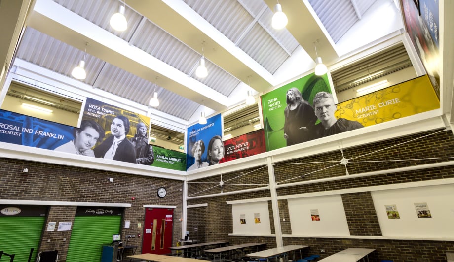 Townley Grammar School inspirational atrium classroom wall art