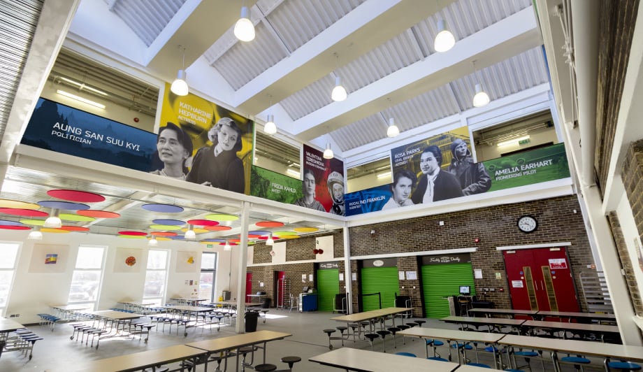 Townley Grammar School inspirational women atrium wall art