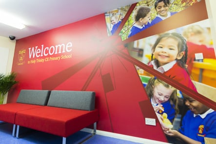 Holy Trinity CE Primary School bespoke welcome walls