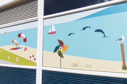 Bespoke theme for schools welcome walls wall art