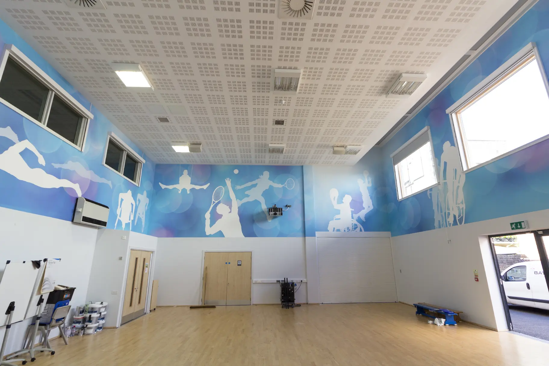 College park Sports Hall bespoke large format wall art