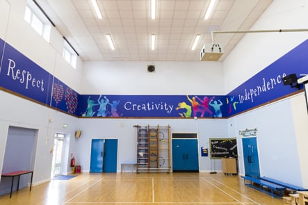 Northumberland Heath Primary School hall value walls wall art