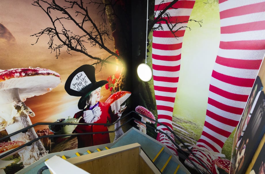 Northumberland Heath Alice in Wonderland themed stairway makeover