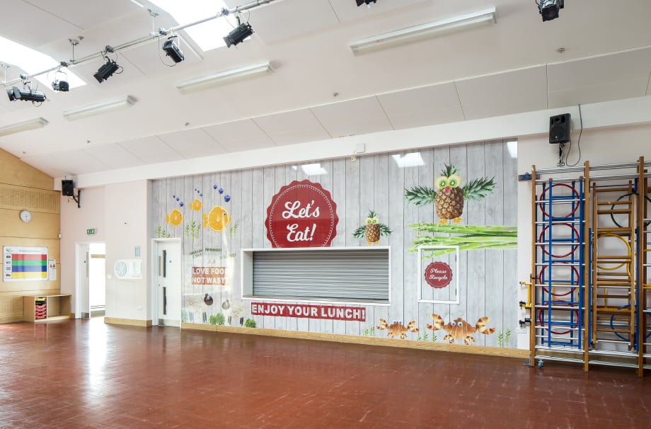 West Acton Primary School Healthy eating bespoke canteen Wall Art