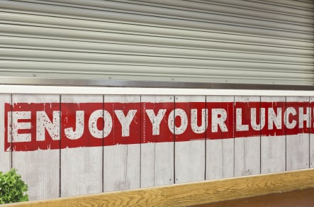 School canteen healthy eating and inspiring wall art