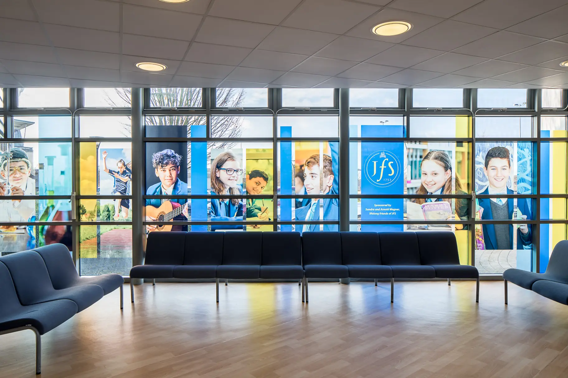 JFS School pupil photography bespoke window wall art