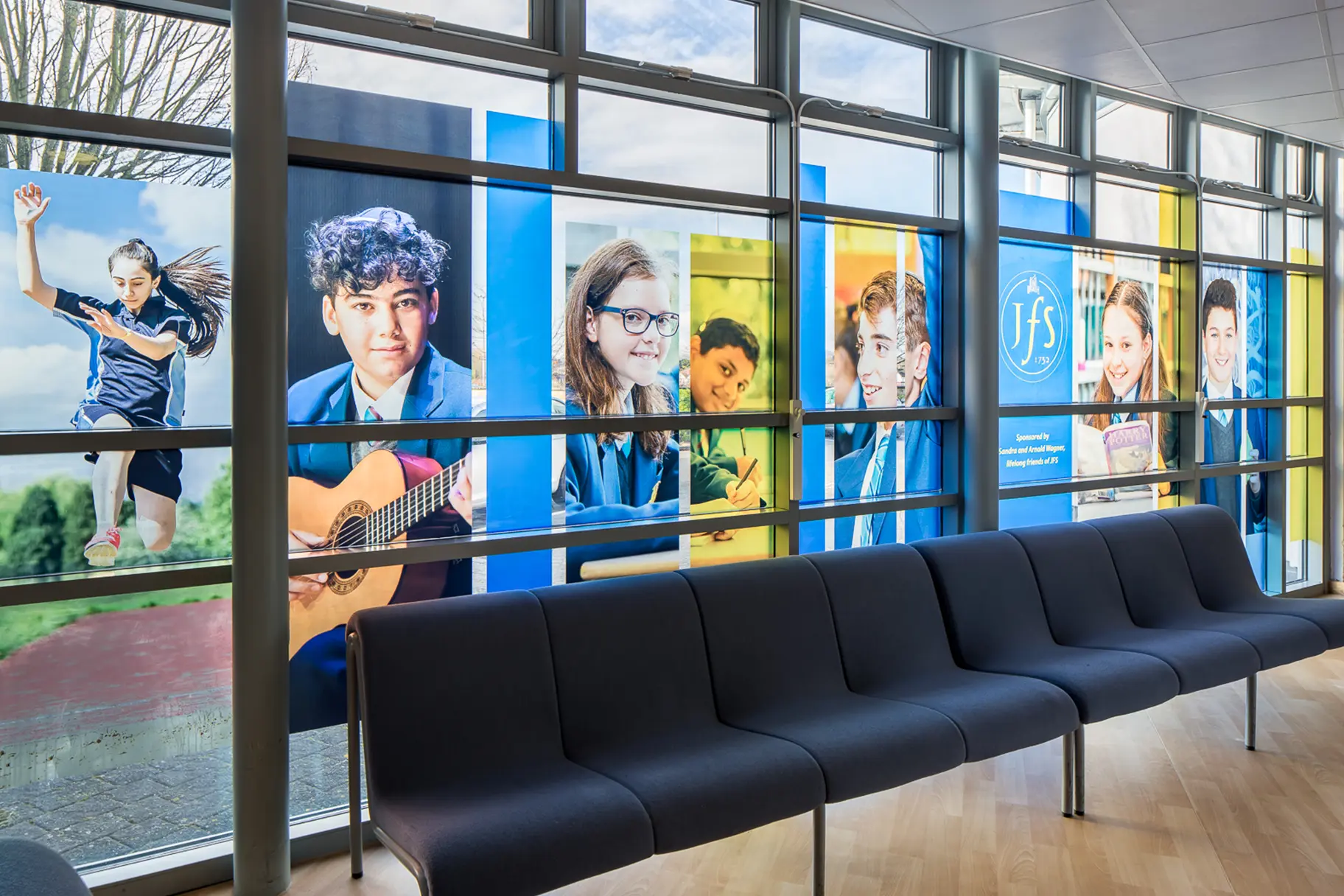 JFS Bespoke vinyl windows school wall art