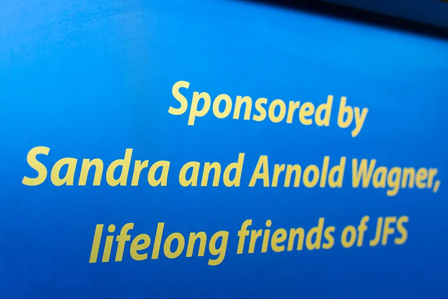 JFS School bespoke welcome window wall art