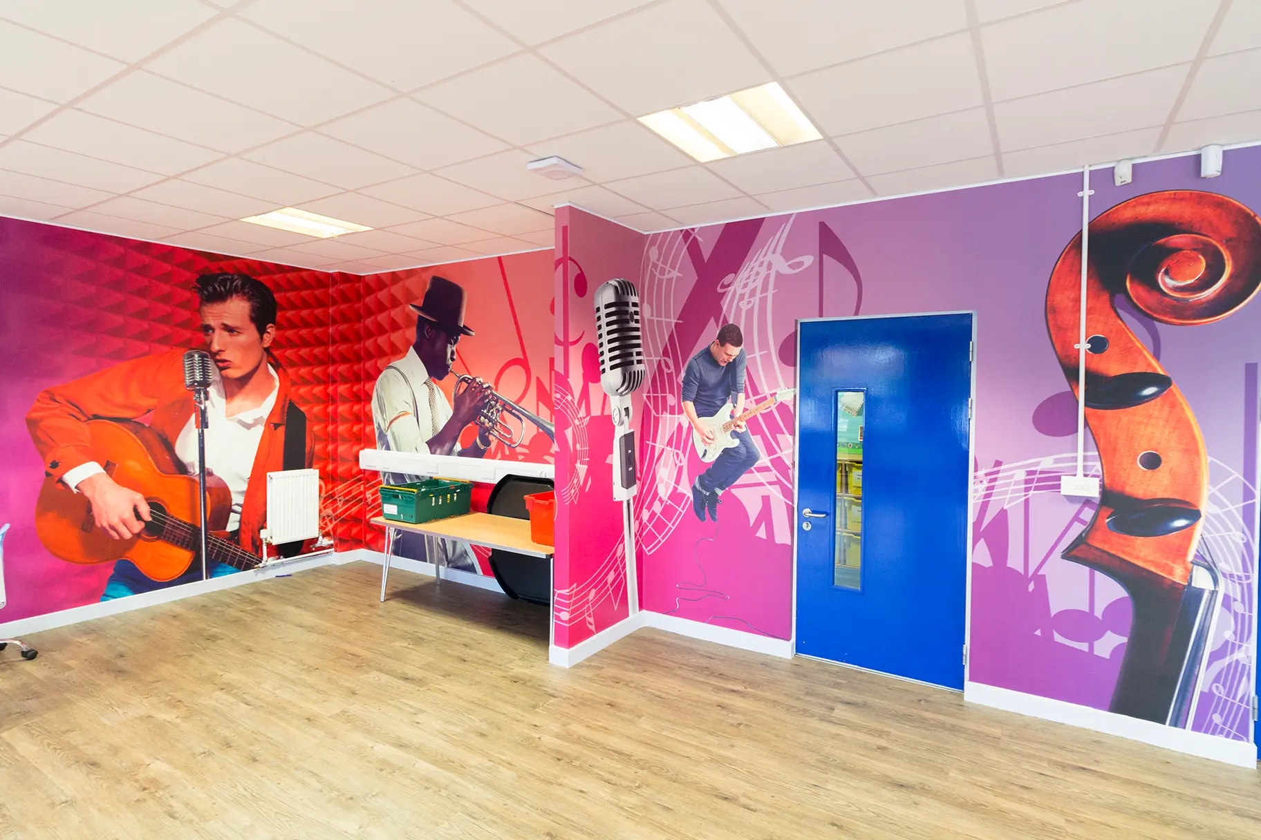 Hopping Hill creative studio wrap around themed wall art