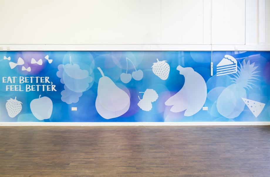 The Colleton Schools bespoke sports hall with motivational wall art