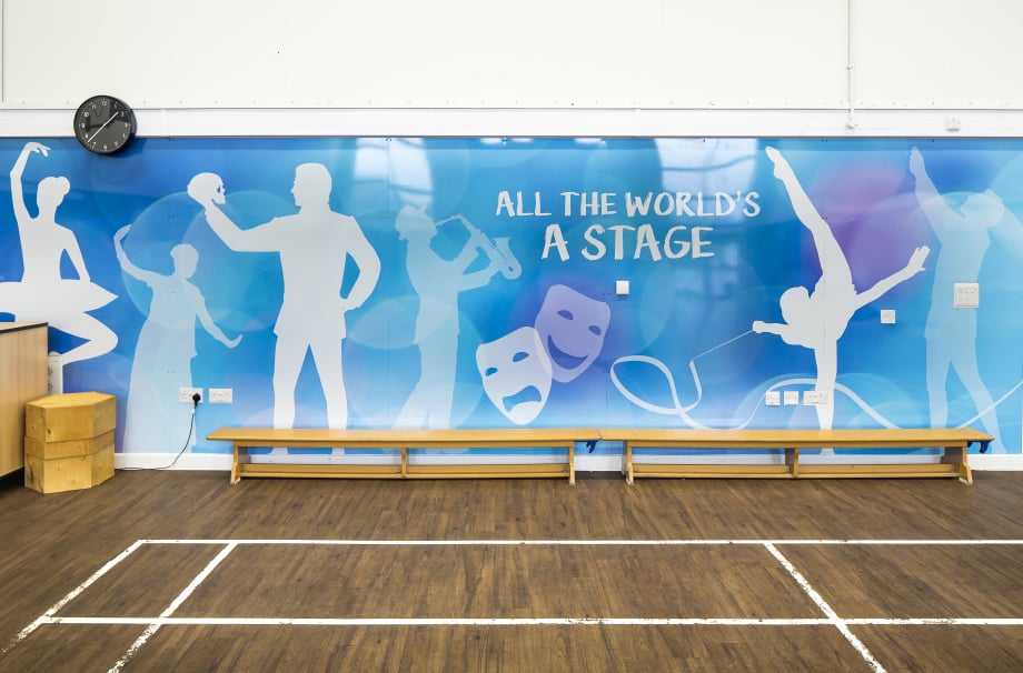 The Colleton Schools bespoke motivational hall wall art