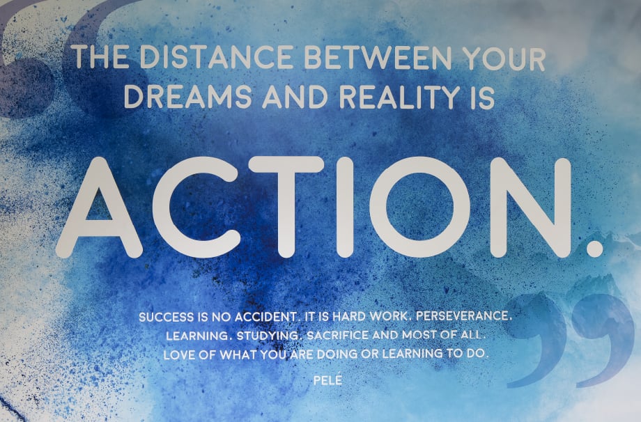 St Edmund's girls school inspirational wall art