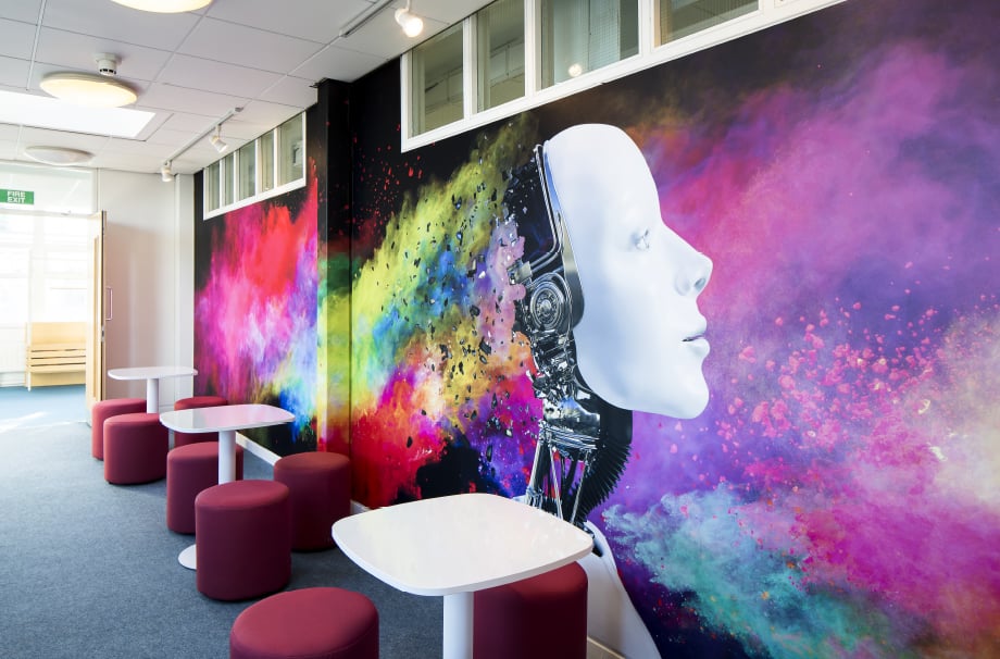Croydon high School ICT feature wall art