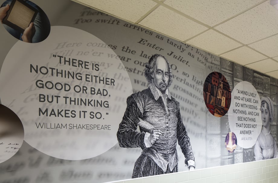 Bishop Challoner William Shakespeare quote corridor wall art