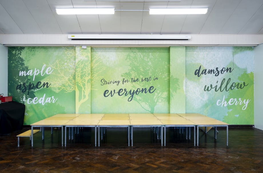 Crofton Anne Dale motivational school hall bespoke wall art