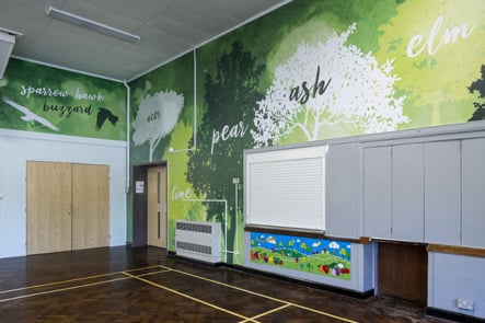 Crofton Anne Dale nature inspired school hall wall art