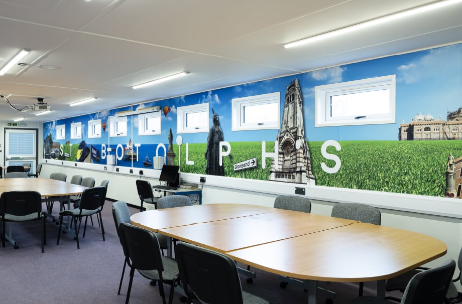 St Botolphs School bespoke local landmark classroom wall art