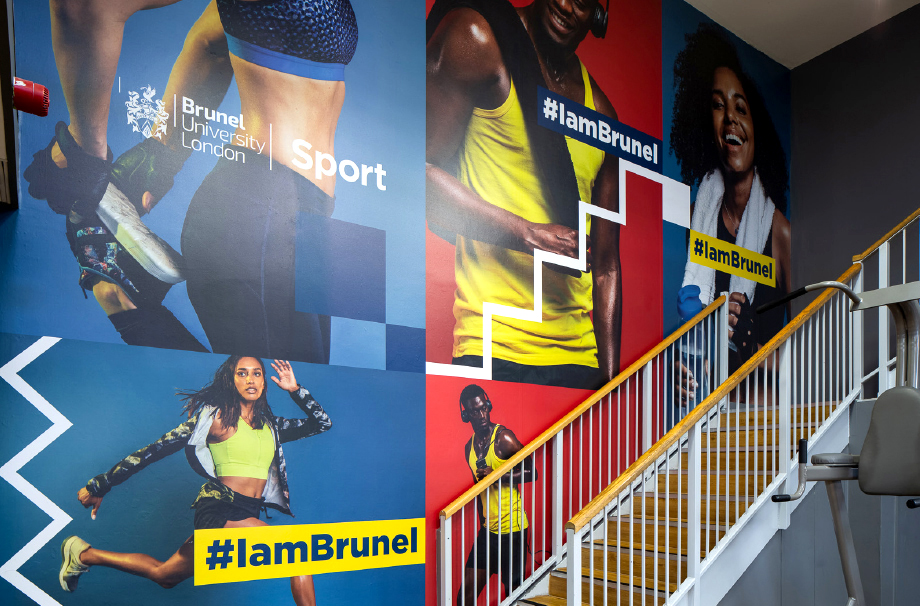 Brunel University Gym Stairwell Wall Art