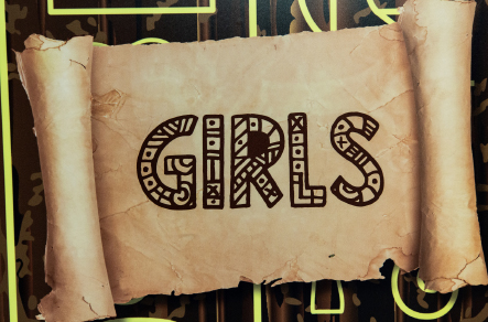 Egyptian themed cloakroom