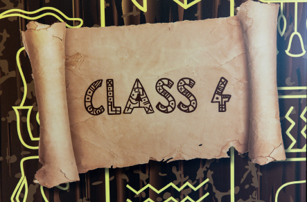 Egyptian themed cloakroom