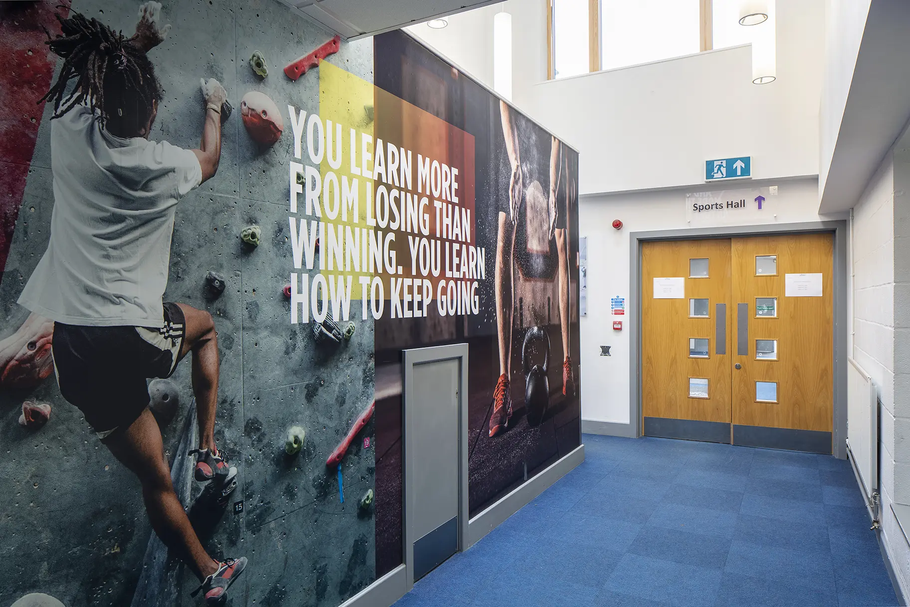 Weydon school hallway wall art