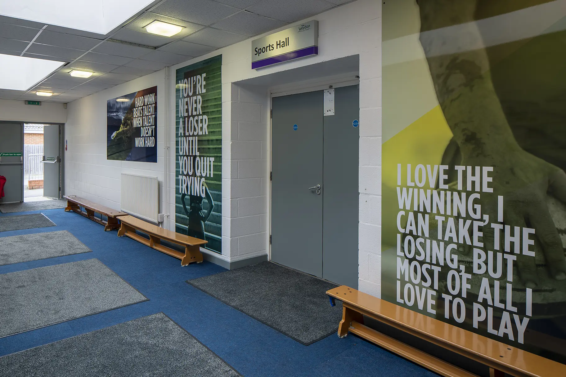 Weydon school hallway wall art