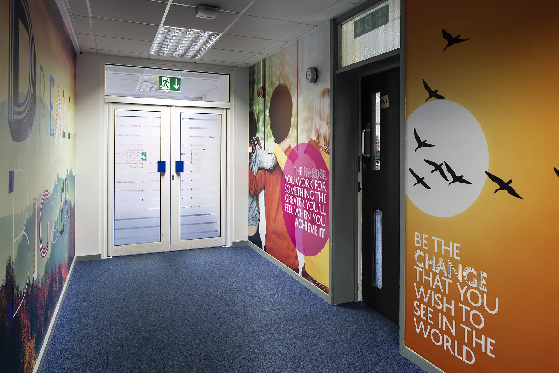 Weydon school hallway wall art