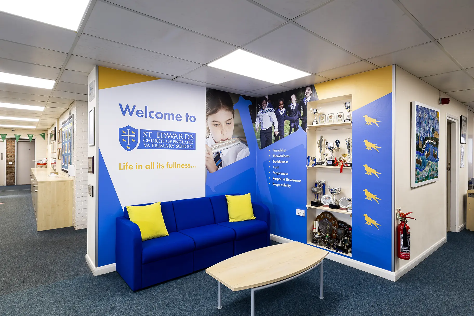 St Edwards external school wall art