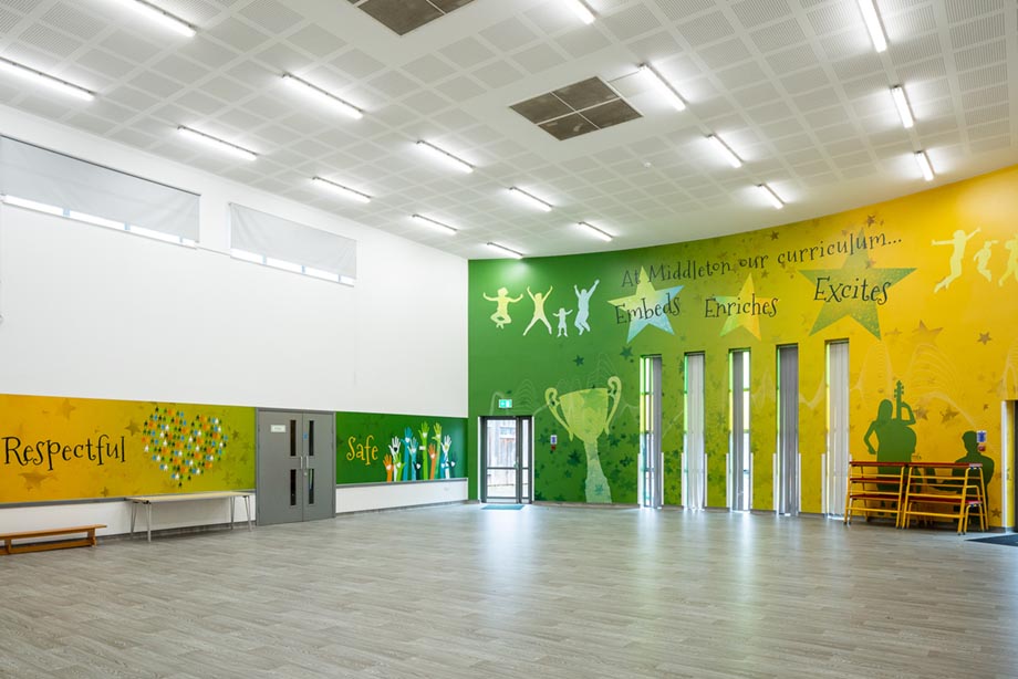 Middleton Primary School values wall art