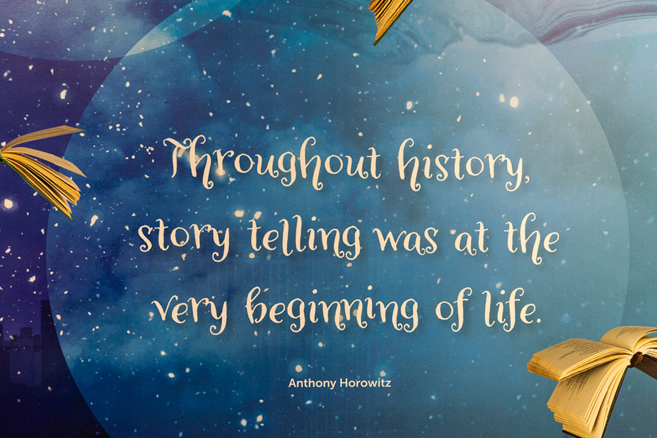 Wellington school library wall art