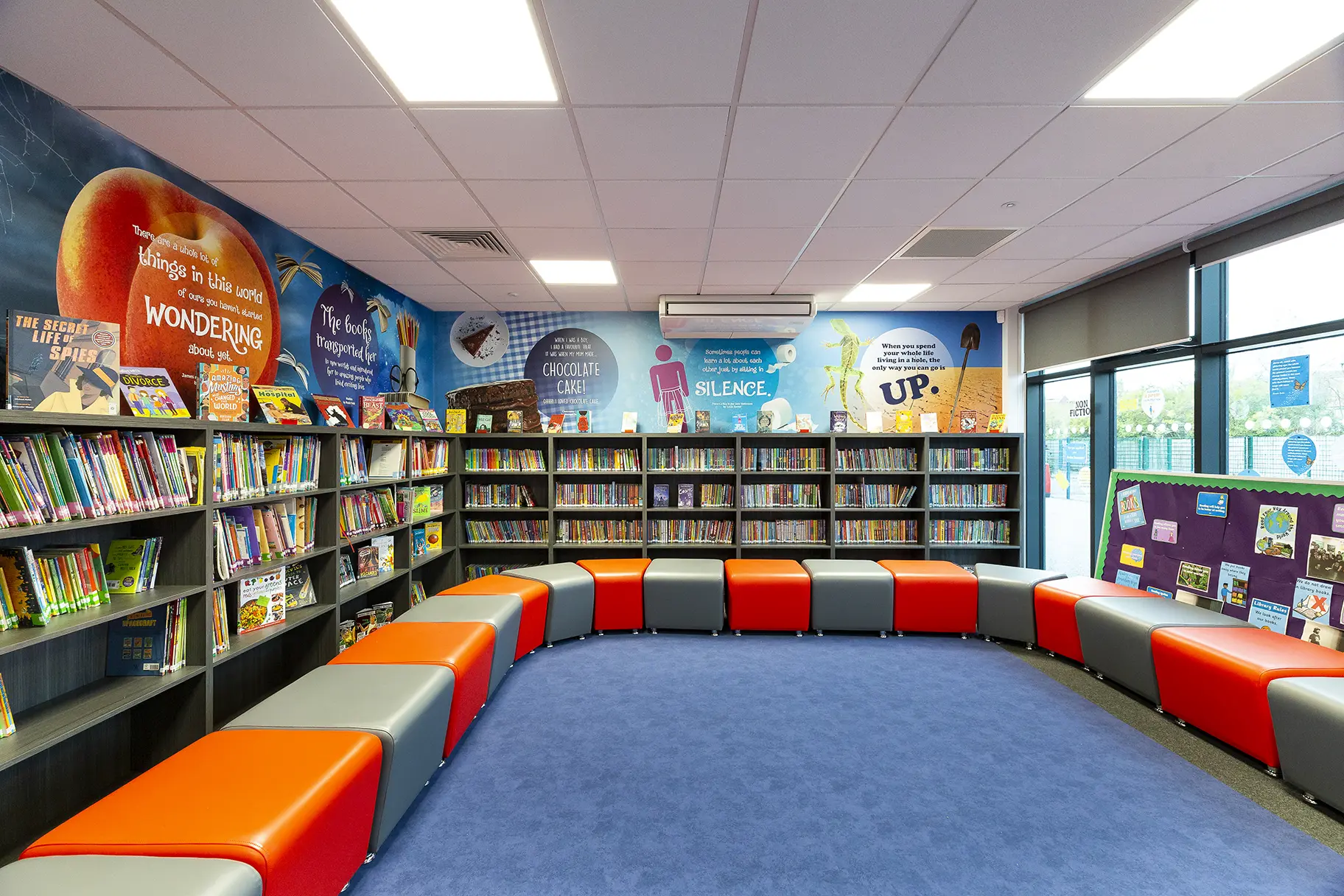 Wellington school library wall art