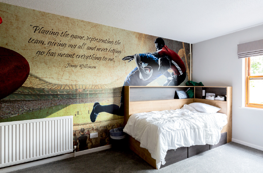 Summer Fields Oxford sports large format Front Lodge dorm wall art