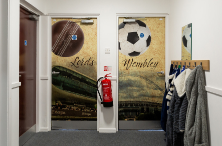 Summer Fields Oxford sports large format Front Lodge dorm wall art