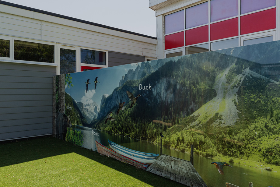 Early years school external wall art