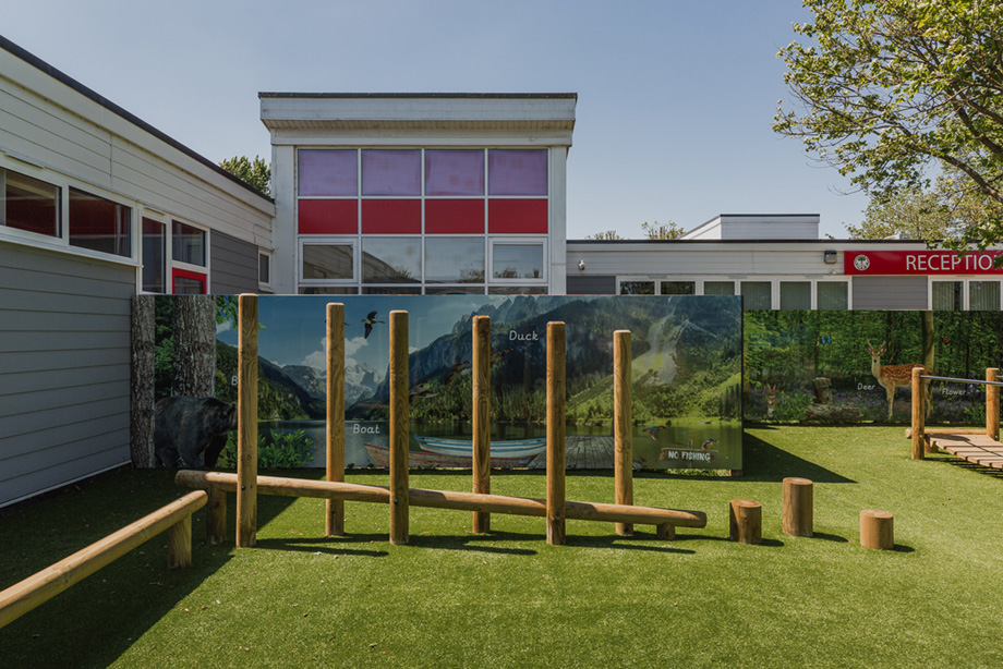 Early years school external wall art