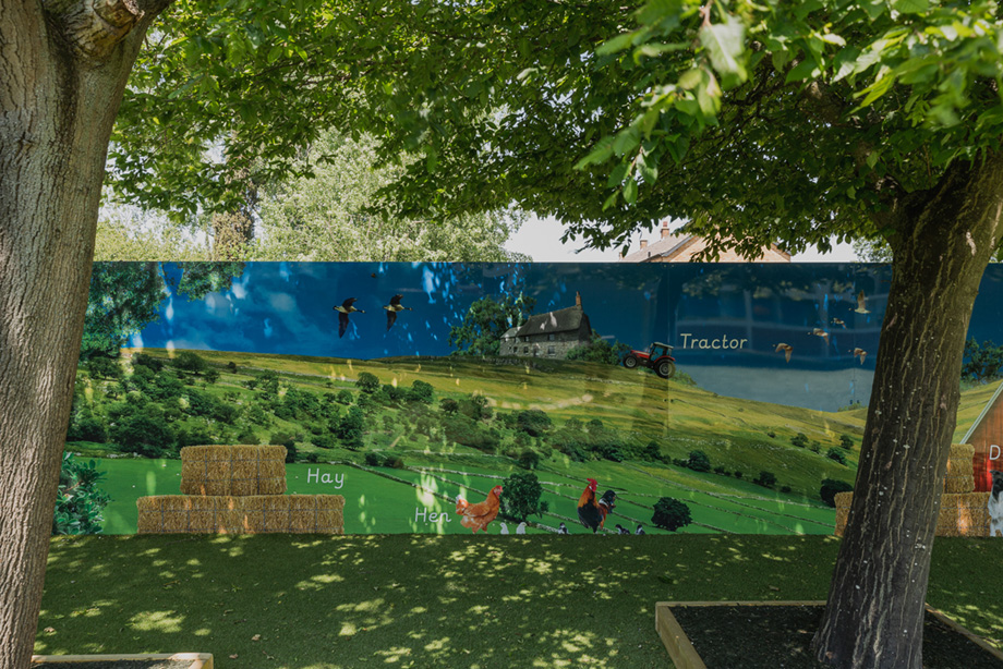 Early years school external wall art