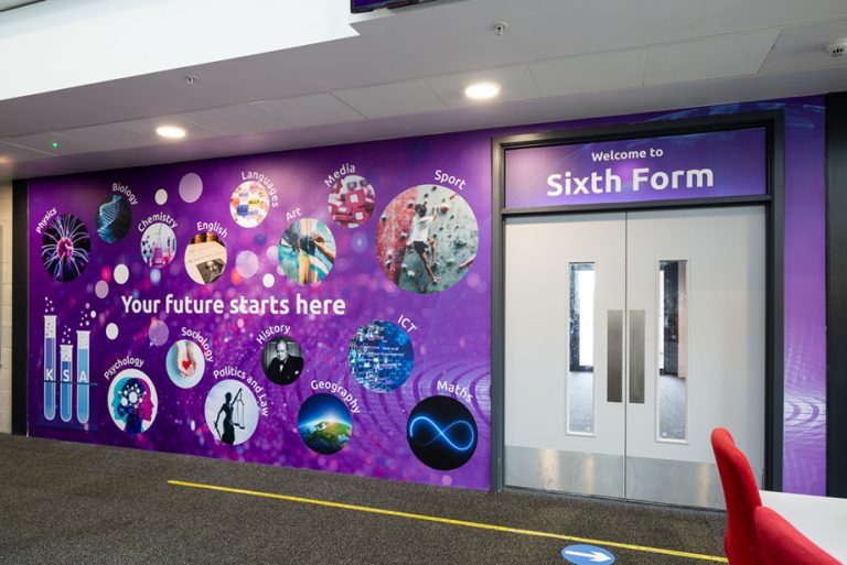 Kettering sixth form wall art