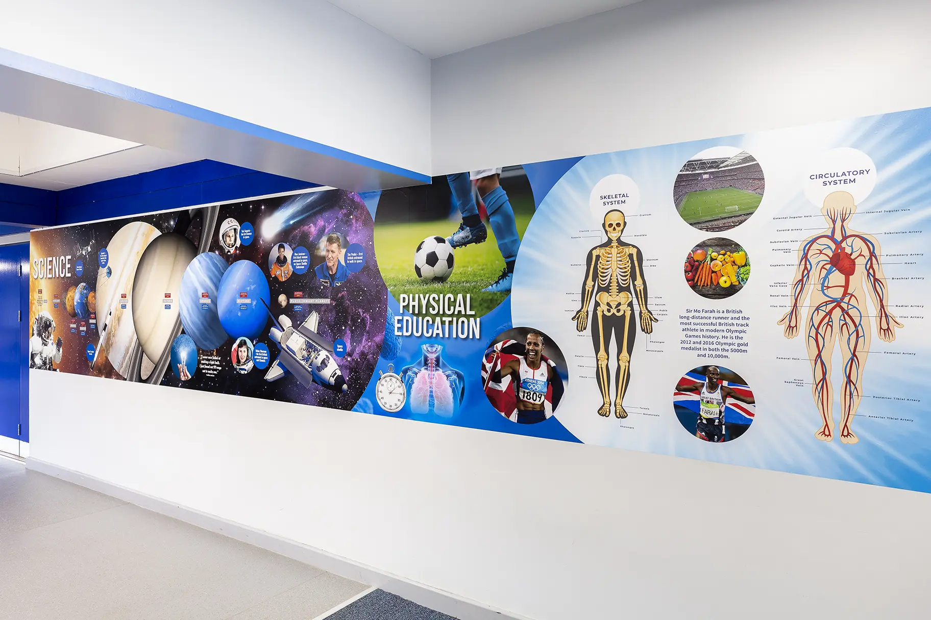 Hunsbury park curriculum school wall art