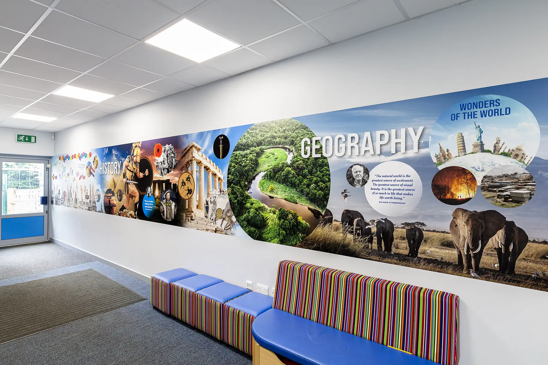 Hunsbury park curriculum school wall art