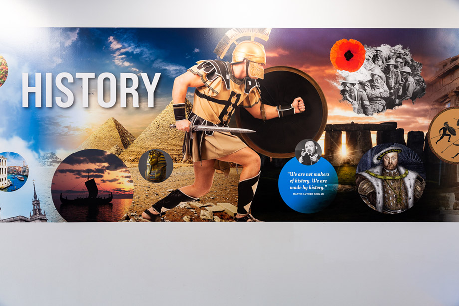 Hunsbury park curriculum school wall art