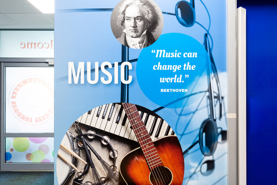 Hunsbury park curriculum school wall art