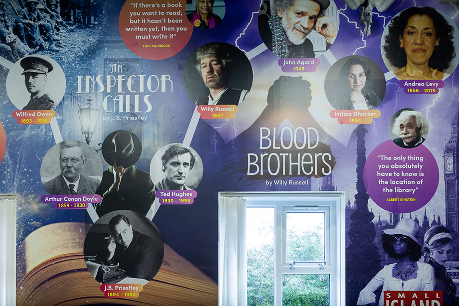 Madeley school library wall art