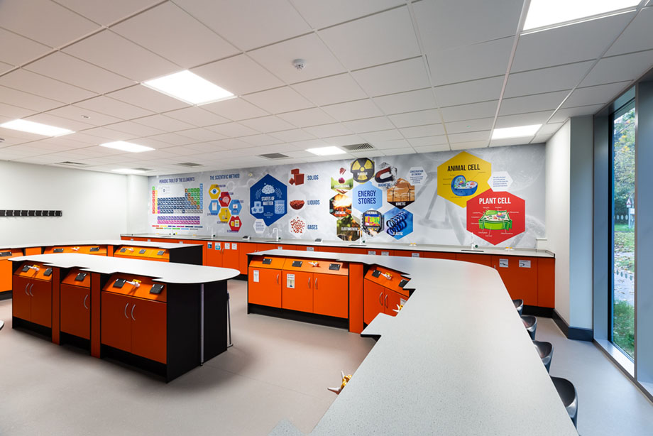 Ash Manor Science lab wall art