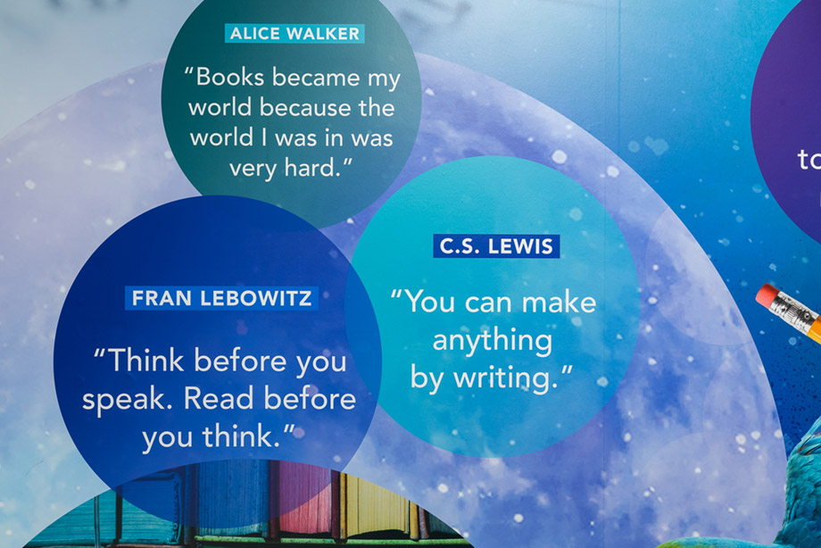 The Grove Academy school reading wall art