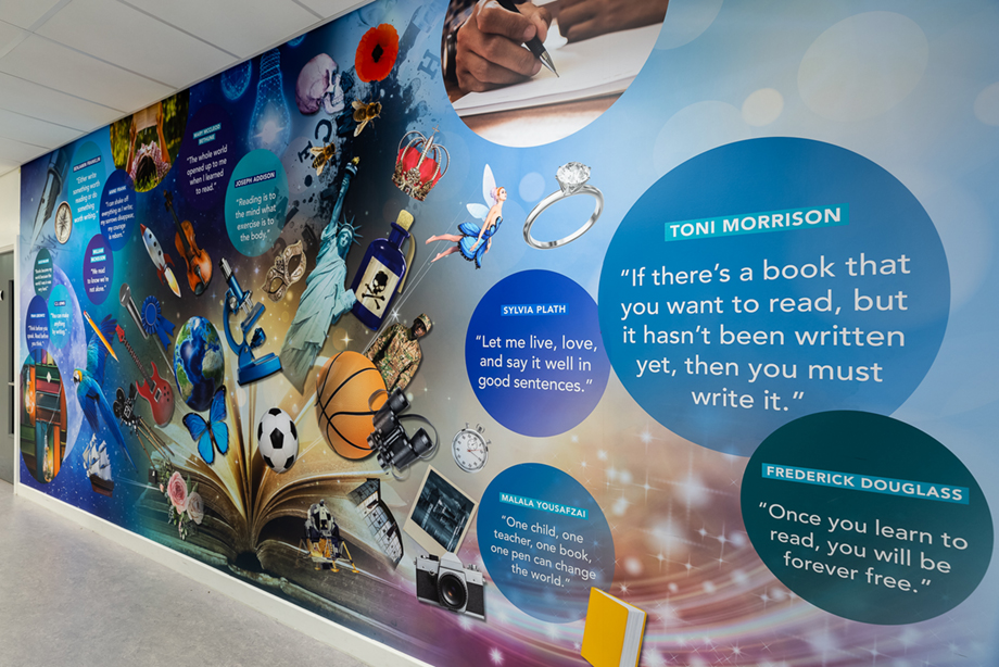 The Grove Academy school reading wall art